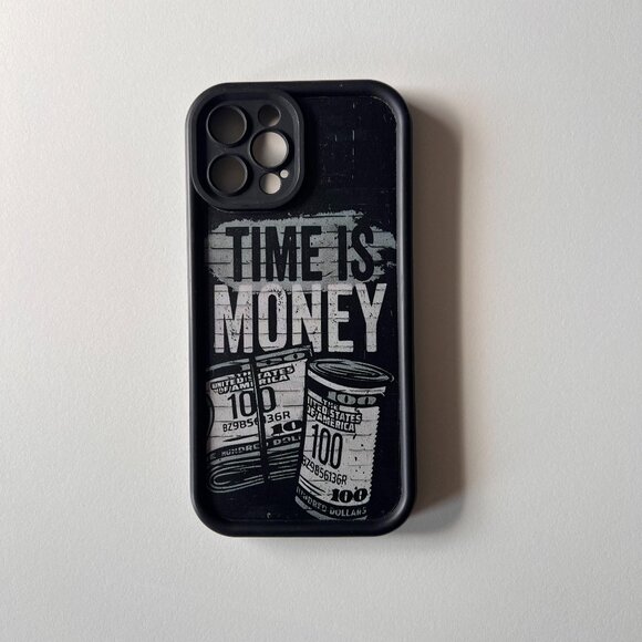 Time is Money Other - iPhone 12 Pro Max Case Time is Money Black Utility Thick Shockproof Silicone